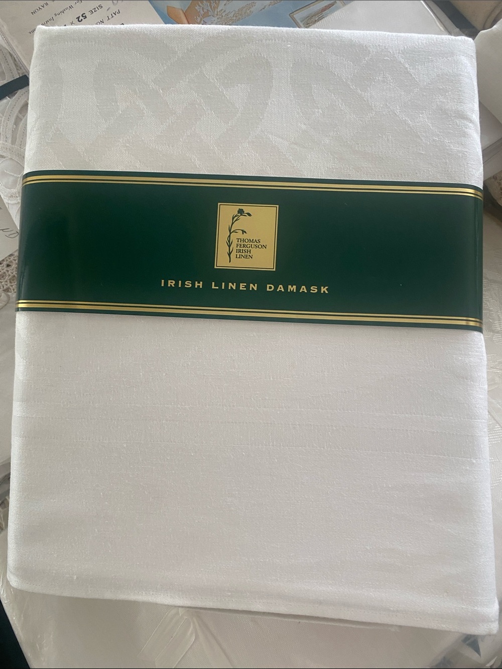 Damask Tablecloth - White